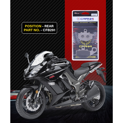 Crank1 Carbon Brake Pads for Kawasaki Ninja 1000