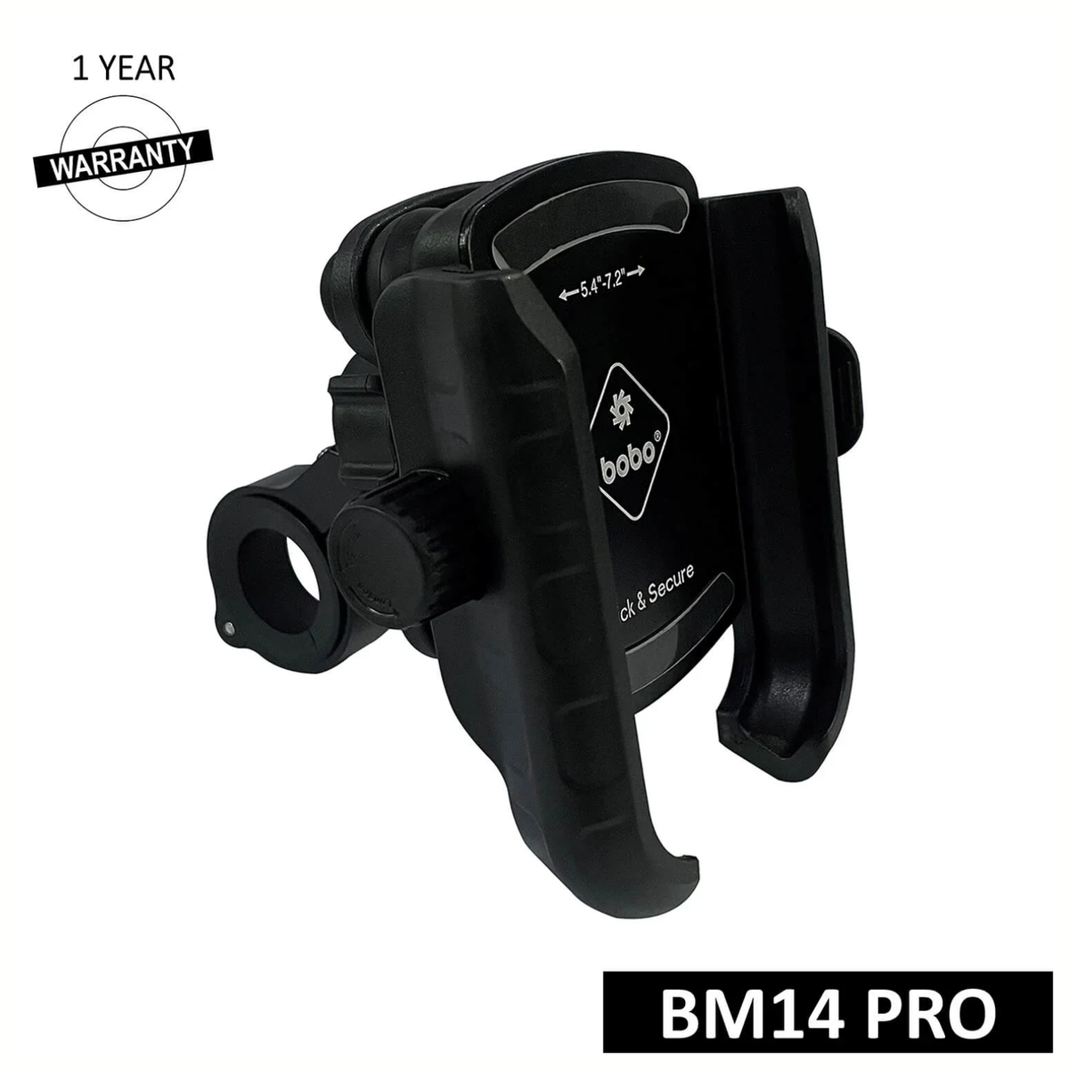 BOBO BM14 Pro X Motorcycle Mobile Mount with Quick Relesase and Pro X Vibration Controller - BOBO