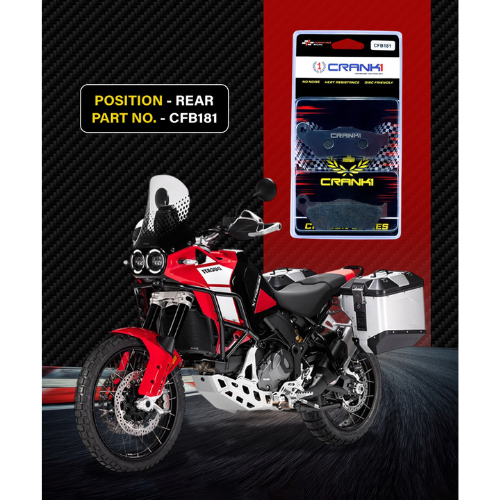 Crank1 Carbon Brake Pads for Ducati Desert X (2022-2023)