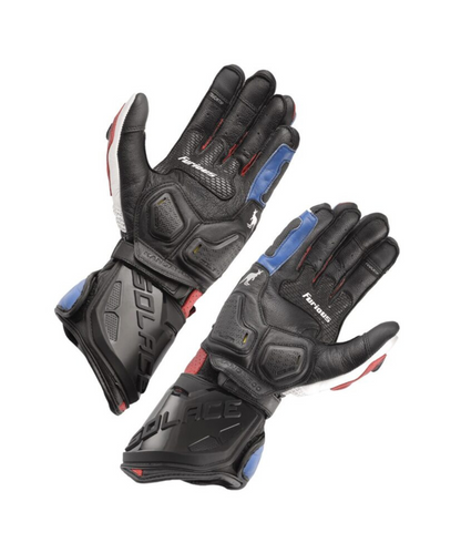 Solace Furious V3.0 CE Riding Gloves - Black White Blue