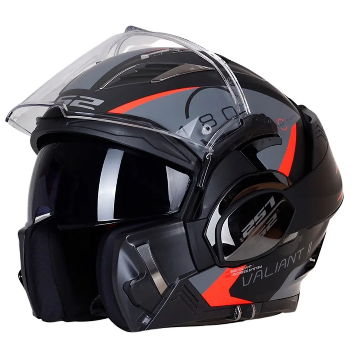 LS2 FF900 Valiant II Codex Helmet - Matt Black Titanium - LS2