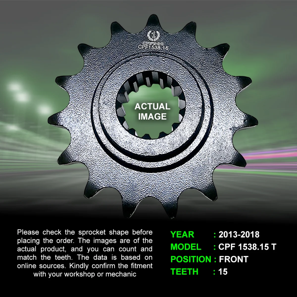 Crank1 Kawasaki Z800 (2013-2018) Chain and Sprocket Kit - Crank 1