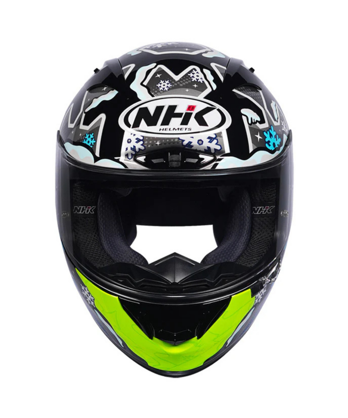 NHK GP R Tech Street Winter Night Helmet - Black Silver - NHK
