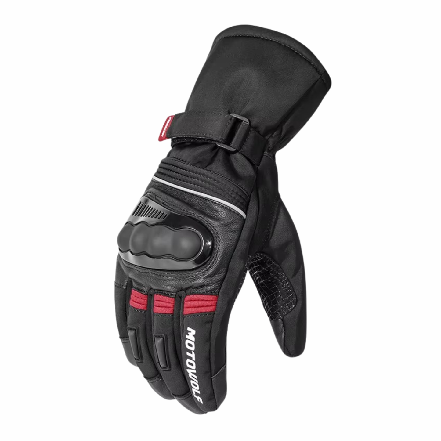 Motowolf Winter Motorcycle Gloves - MDL0318 - Black Red