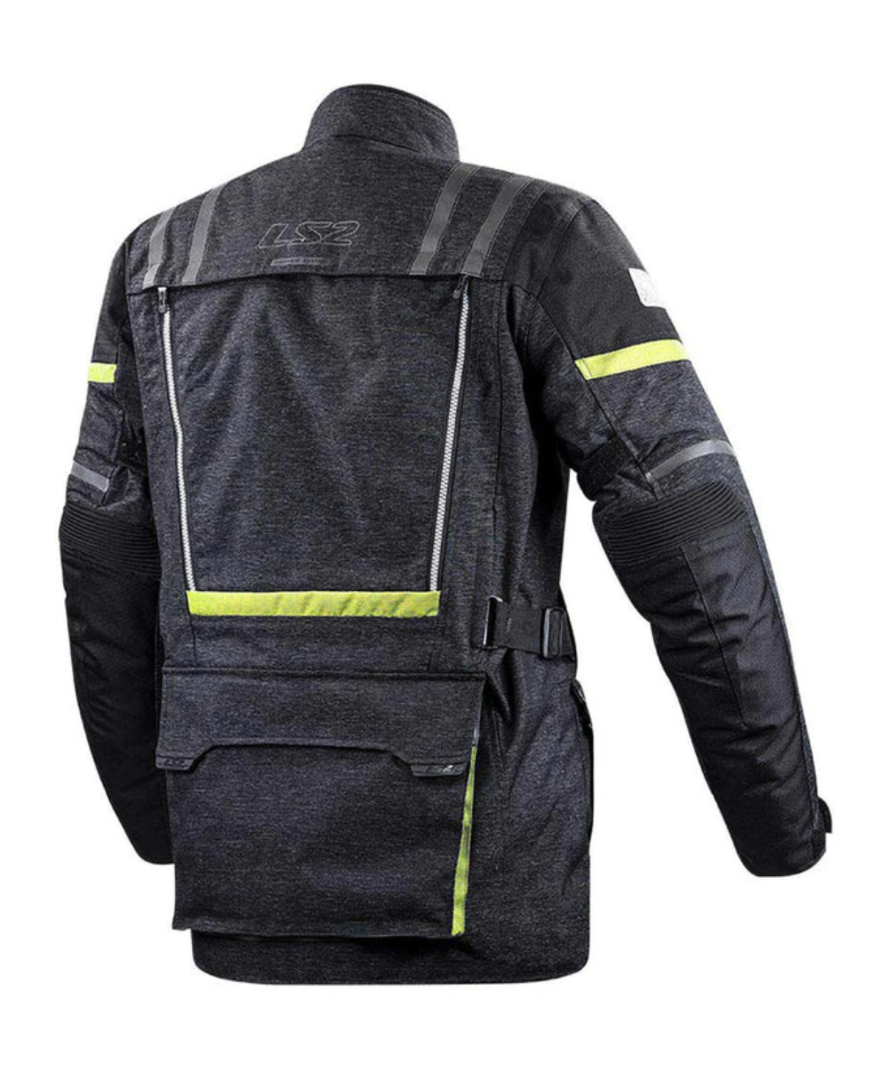 LS2 Nevada Riding Jacket - Black Hi-Viz Green