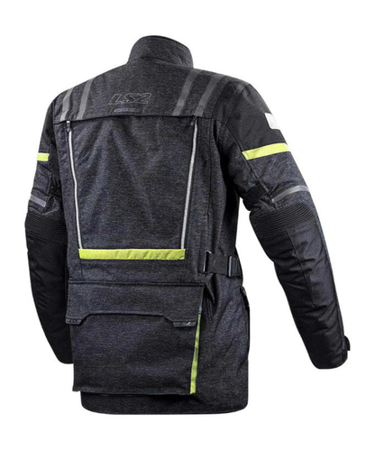 LS2 Nevada Riding Jacket - Black Hi-Viz Green