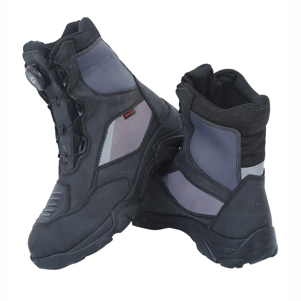 Solace Sparknit Moto Riding Boot - Black