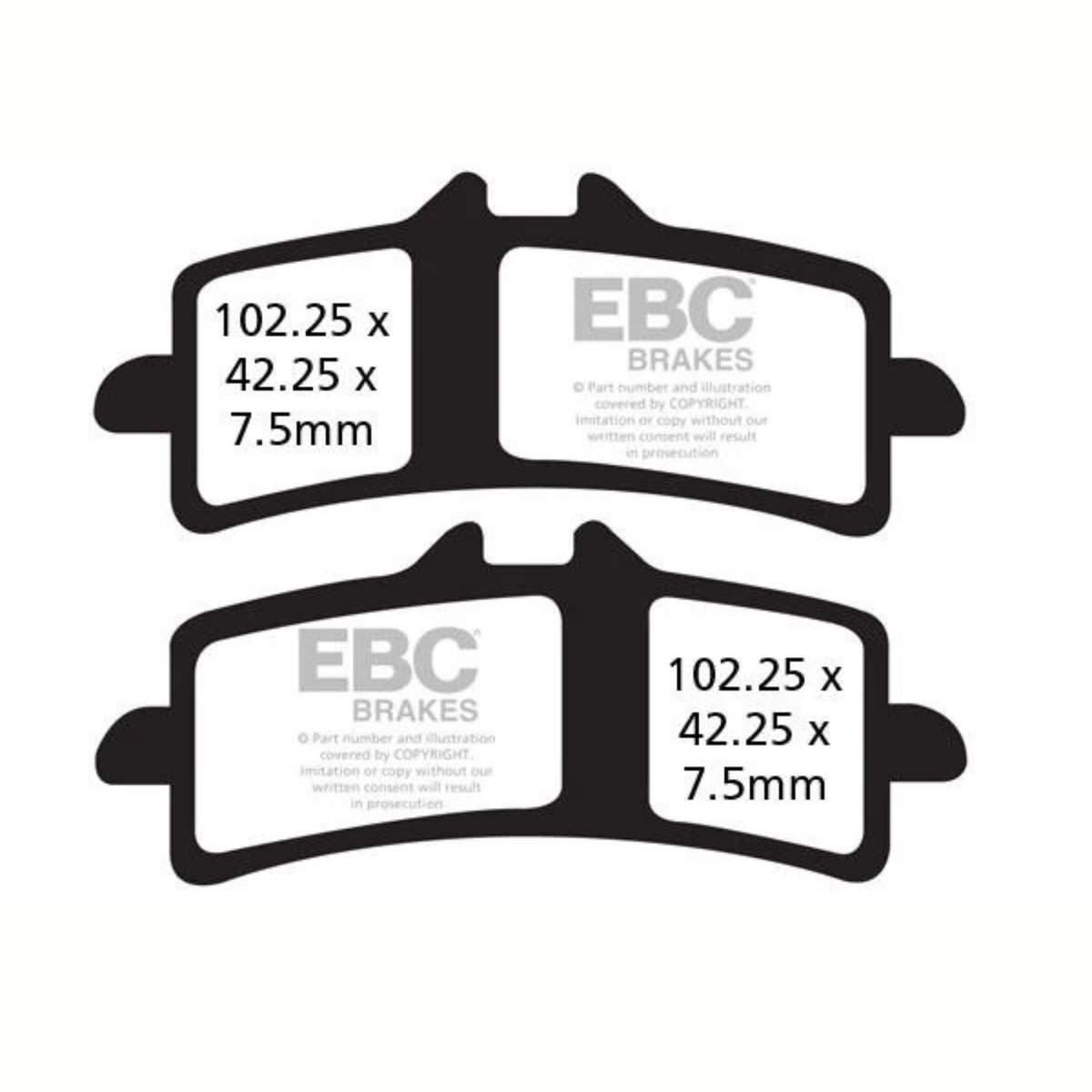 EBC Triumph Tiger 900 Rally Pro (2024 Onwards) Fully Sintered Brake Pads