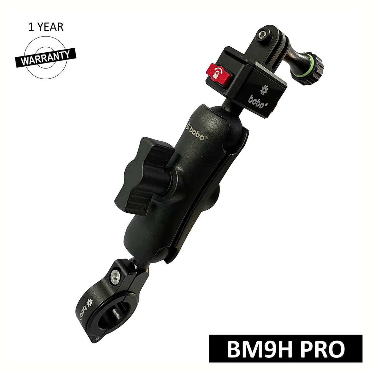 BOBO Quick Release Action Camera Mount - Black - BM9H PRO - BOBO
