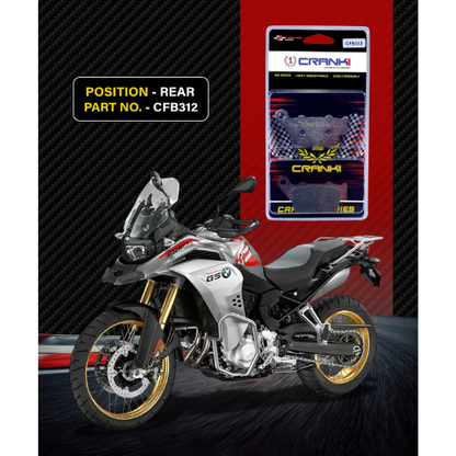 Crank1 Carbon Brake Pads for BMW F850GS (2017-2020)