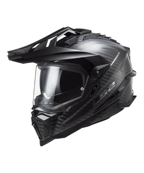 LS2 MX701 C Explorer Carbon Helmet - Solid Gloss Black