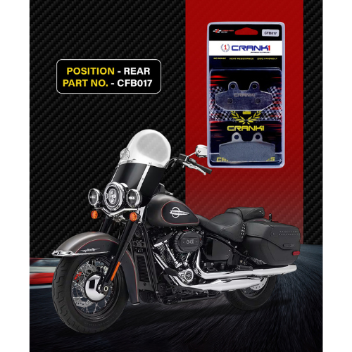 Crank1 Carbon Brake Pads for Harley Davidson Softail Heritage (2018 Onwards)