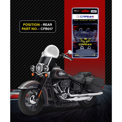 Crank1 Carbon Brake Pads for Harley Davidson Softail Heritage (2018 Onwards)