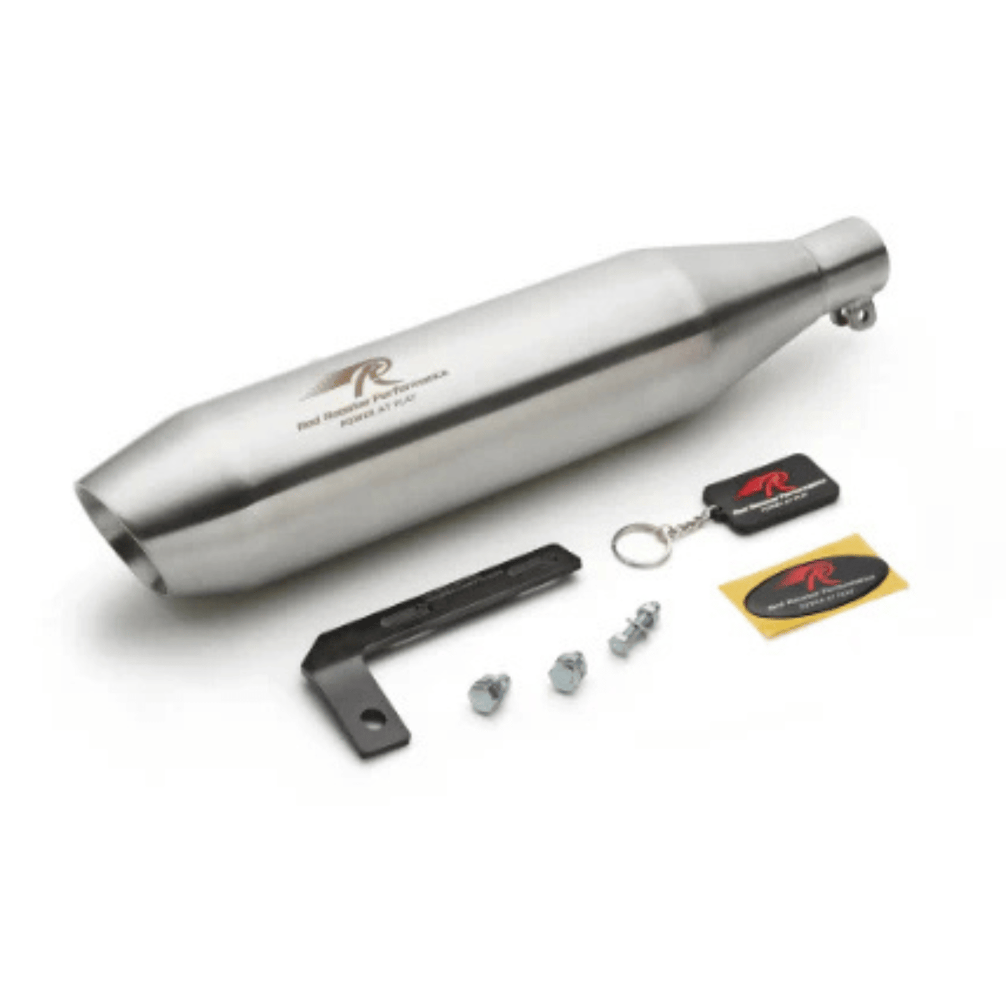 Red Rooster Performance Rumbler Max Header Pipe for Hunter 350 - Silver Matte