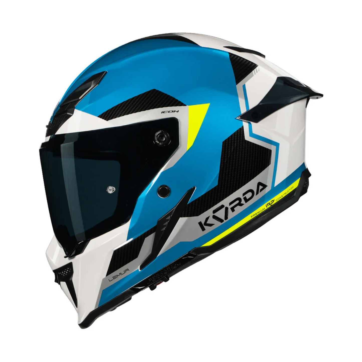 Korda Icon Lemur Helmet - Gloss White Blue