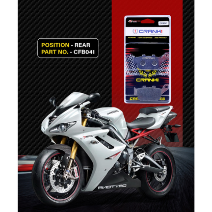 Crank1 Carbon Brake Pads for Triumph Daytona 675R (2011-2017)