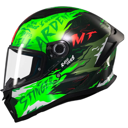 MT Stinger 2 Ardent C6 Helmet - Gloss Black Green