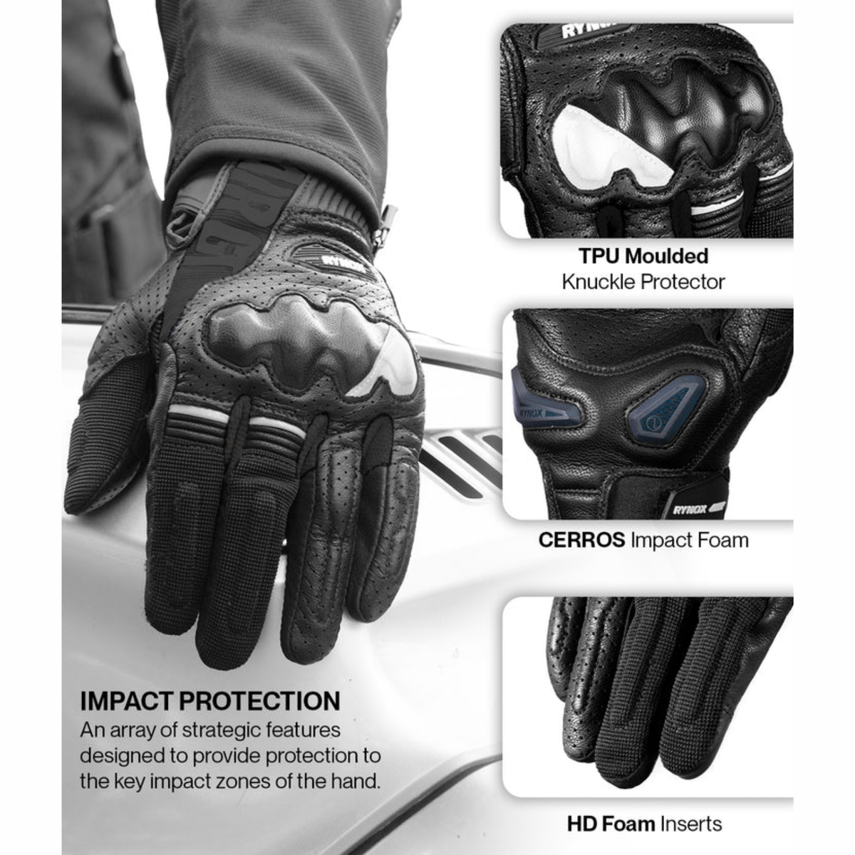Rynox Air GT 2 Gloves - Black