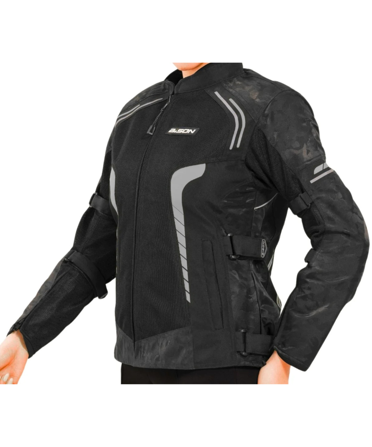 Bison ProGear Phoenix Women Riding Jacket - Hi-viz Grey