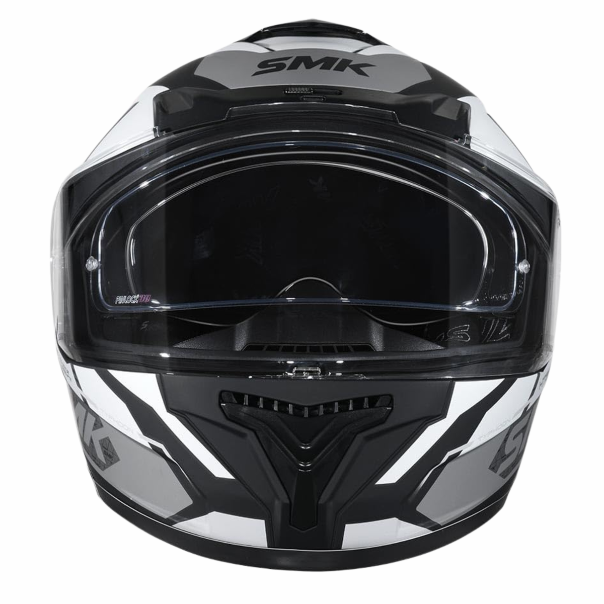 SMK Typhoon RD 1 MA216 Black White Helmet - SMK