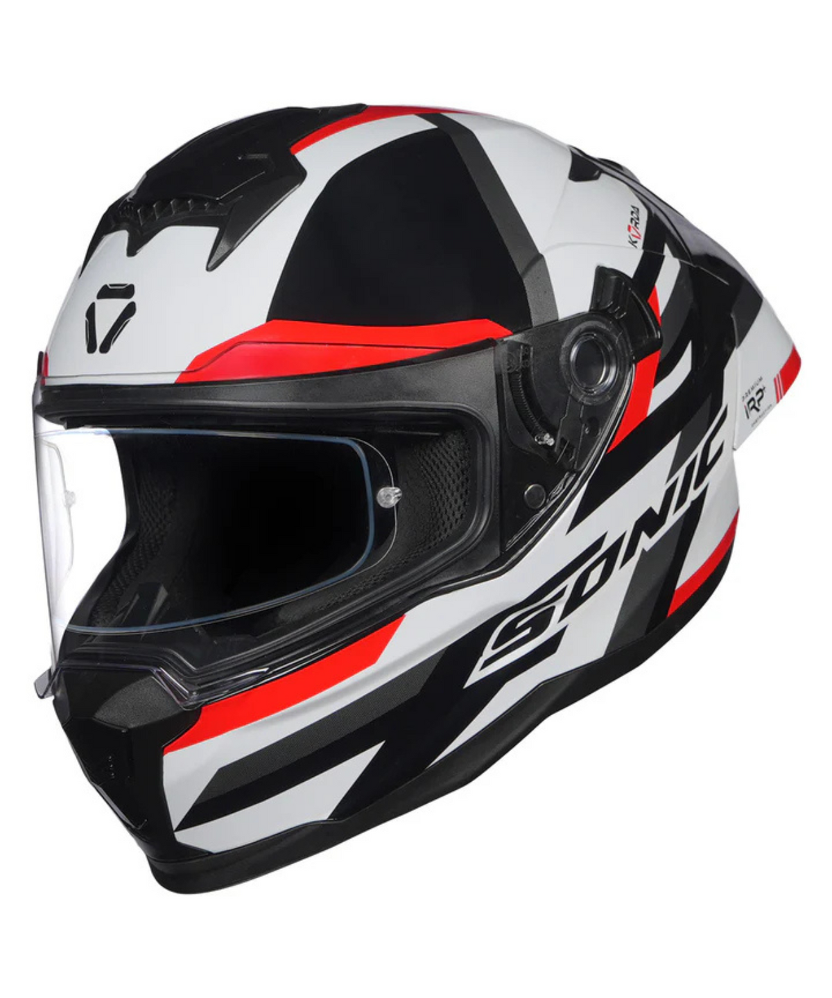 Korda Sonic GP Moze Helmet - Gloss White Red - Korda