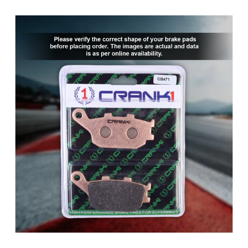 Crank1 Fully Sintered H2 Series Brake Pads for Yamaha YZF-R6 (2004-2018)