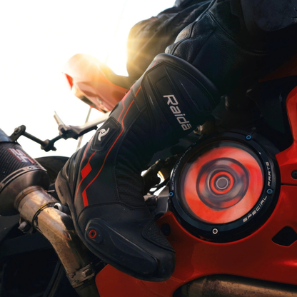 Raida Aeroprix Motorcycle Boots - Black Red