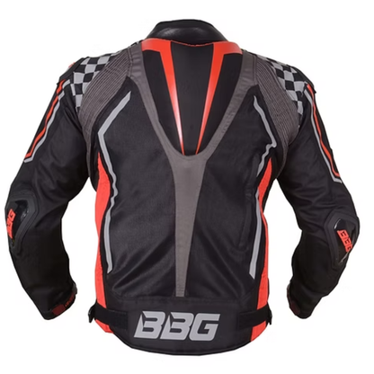 BBG Grand Prix Riding Jacket with Chest Guard and Rain Liner - Red