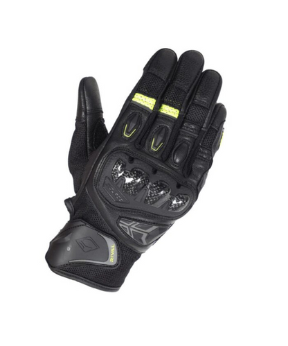 Solace Rival Carbon CE Motorcycle Riding Gloves - Neon