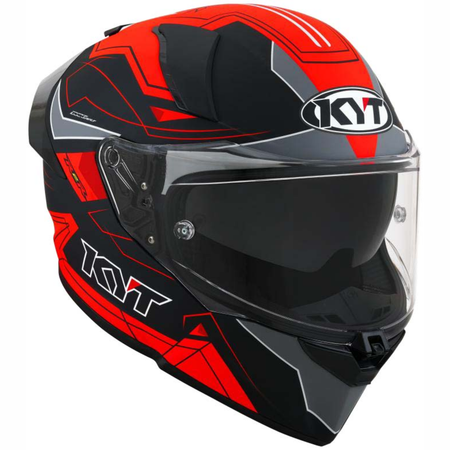 KYT R2R Pro LED Helmet - Matt Black Red