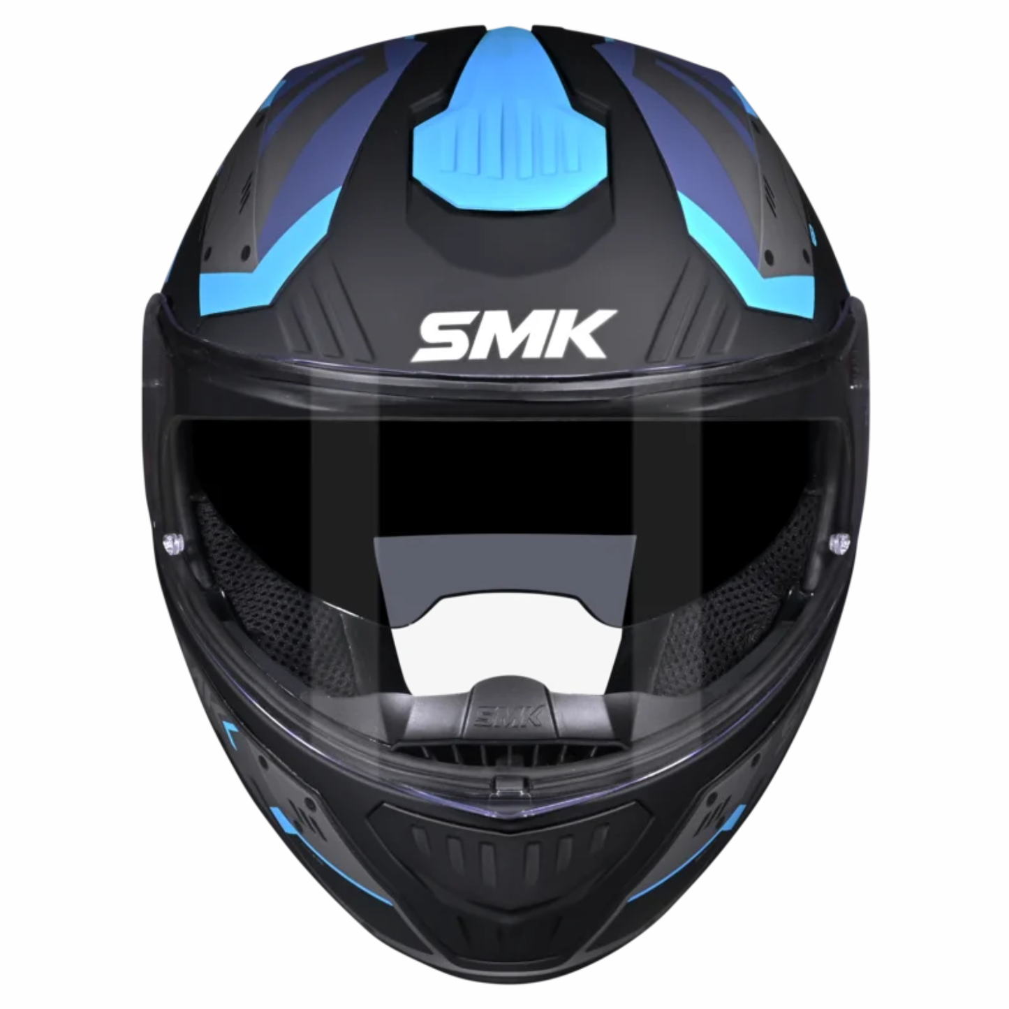 SMK Gullwing Tekker GL265 Black Grey Blue Gloss Helmet