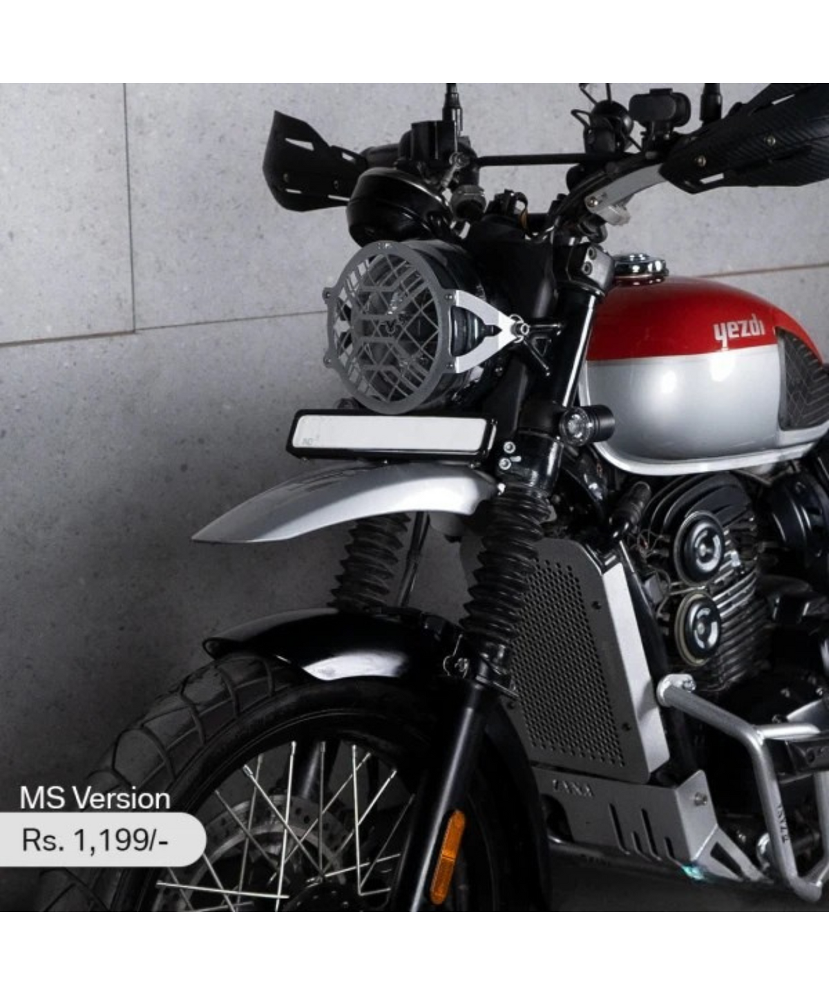 Zana Yezdi Adventure / Scrambler Headlight Grill MS - Silver - ZI-8176 - Zana