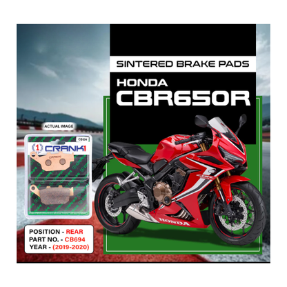 Crank1 Fully Sintered H2 Series Brake Pads for Honda CBR 650R