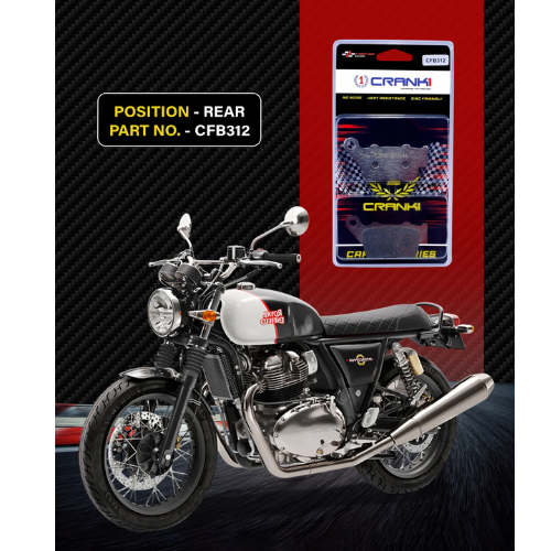 Crank1 Carbon Brake Pads for Royal Enfield Interceptor (2018 Onwards)