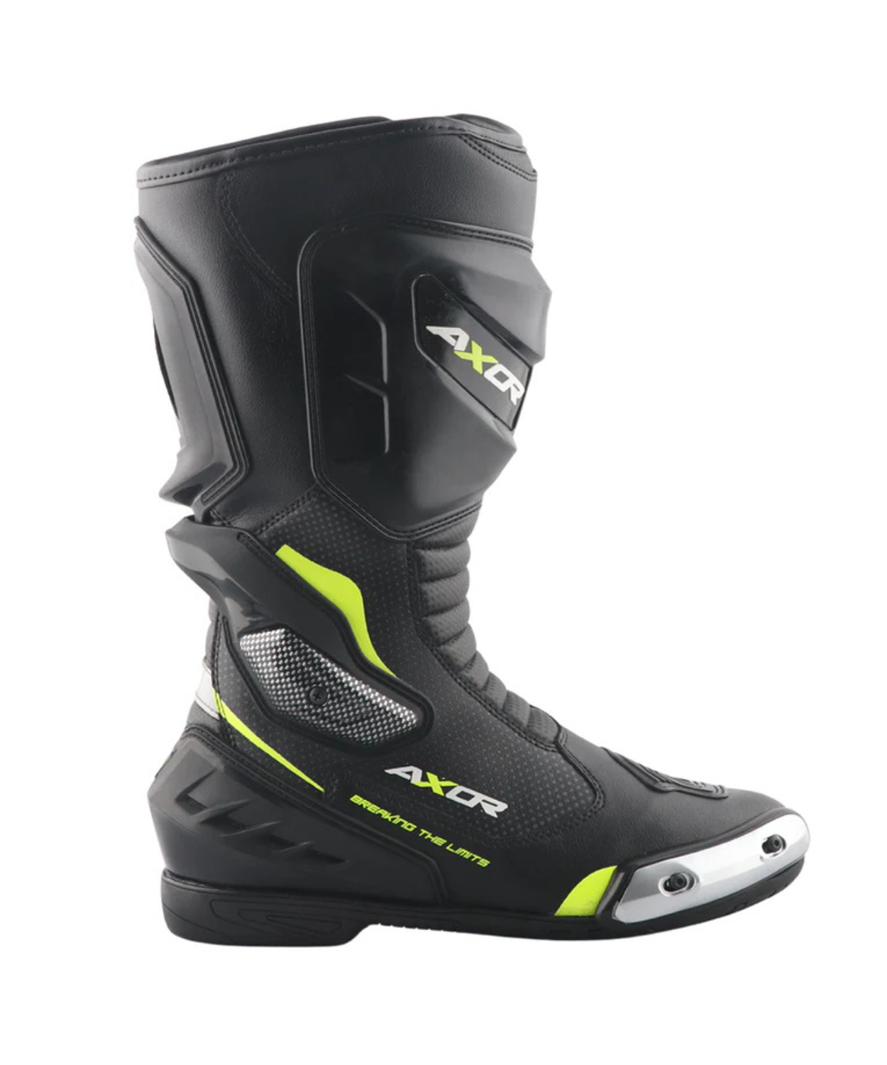 Axor Racer Tec Riding Boots - Black Neon Green
