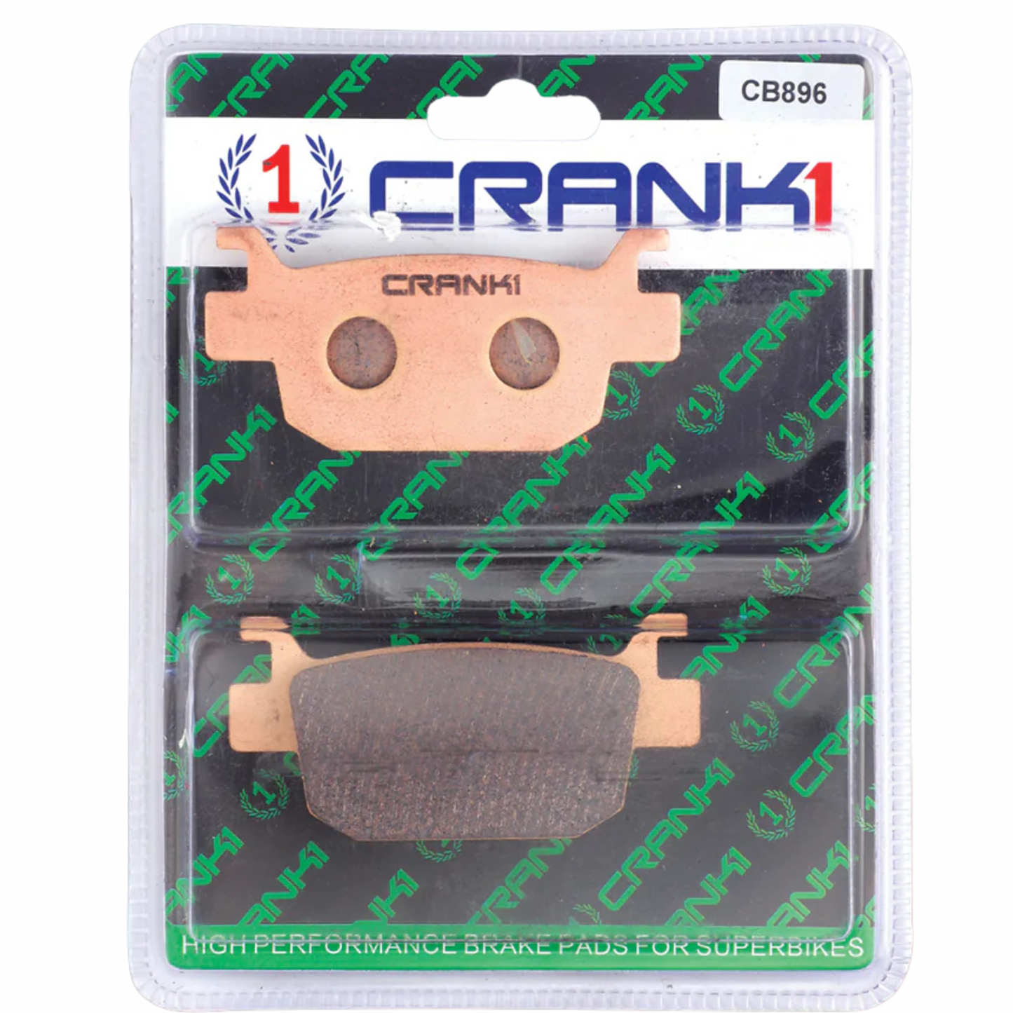 Crank1 Fully Sintered H2 Series Brake Pads for Benelli TRK 502 X (2022-2023)