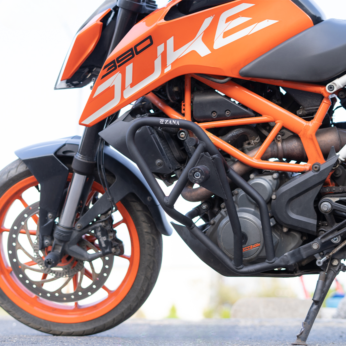 Zana KTM Duke 250 / 390 BS4/BS6 (2019-2022) / KTM 250 / 390 (2017-2018) Crash Guard Texture - Matt Black - ZI-5034