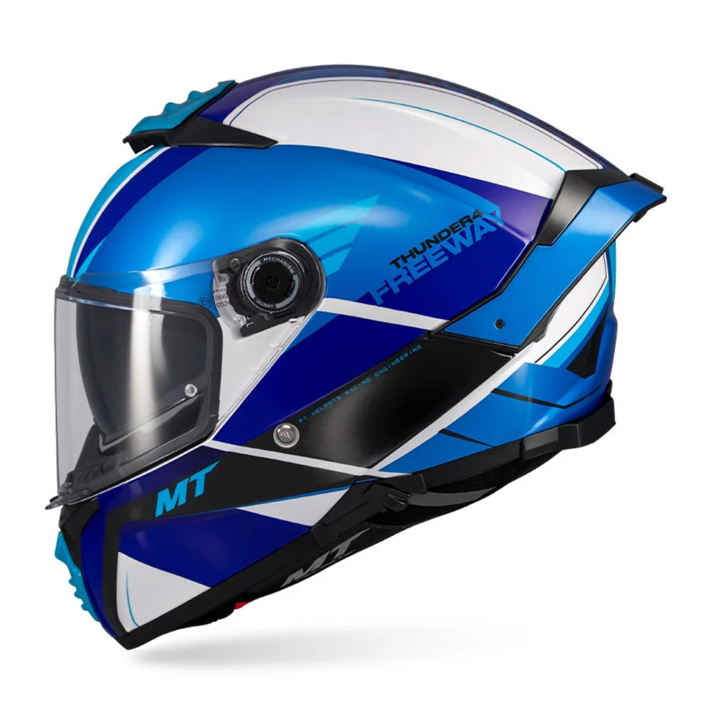 MT Thunder 4 SV Freeway A17 Helmet - Gloss Blue White