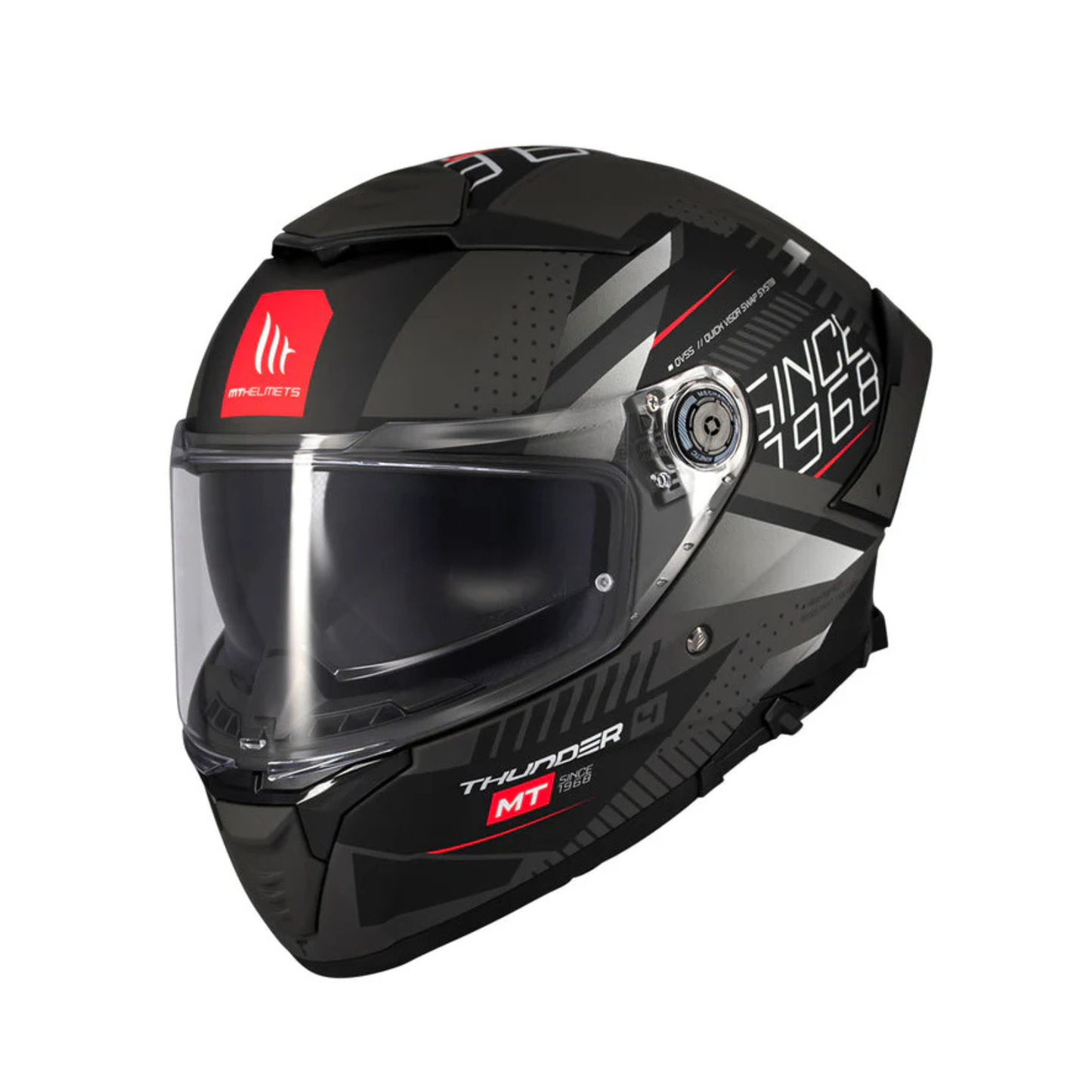MT Thunder 4 SV Luminence D1 Helmet - Gloss Black Grey