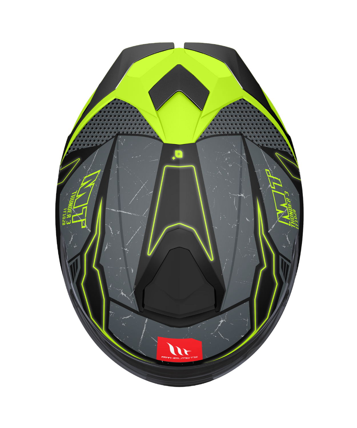 MT Thunder 3 SV Pro T-X C2 Helmet - Matt Grey Green Red