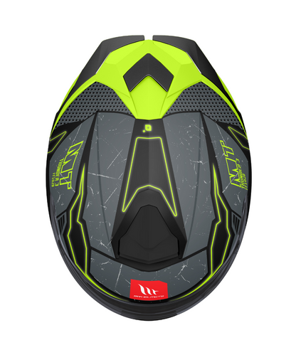 MT Thunder 3 SV Pro T-X C2 Helmet - Matt Grey Green Red