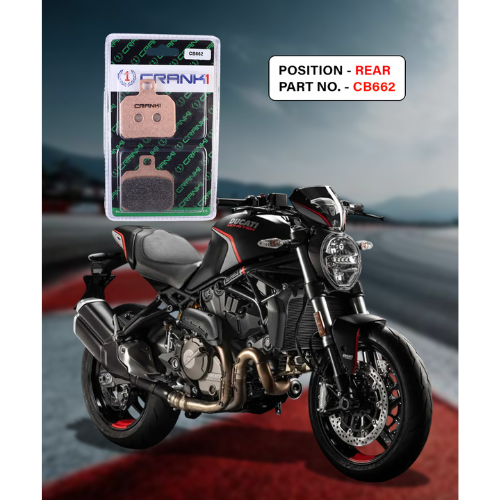 Crank1 Fully Sintered H2 Series Brake Pads for Ducati Monster 821
