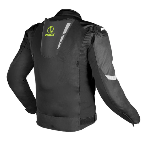 Rynox Delta GT Motorcycle Riding Jacket - Black Hi-Viz Green