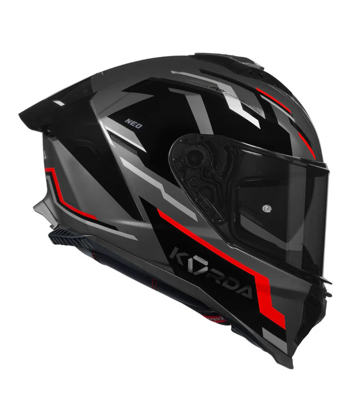 Korda Neo Fugeo Helmet - Gloss Black Red - Korda