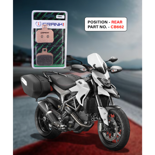 Crank1 Fully Sintered H2 Series Brake Pads for Ducati Hyperstrada