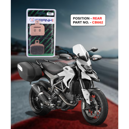 Crank1 Fully Sintered H2 Series Brake Pads for Ducati Hyperstrada