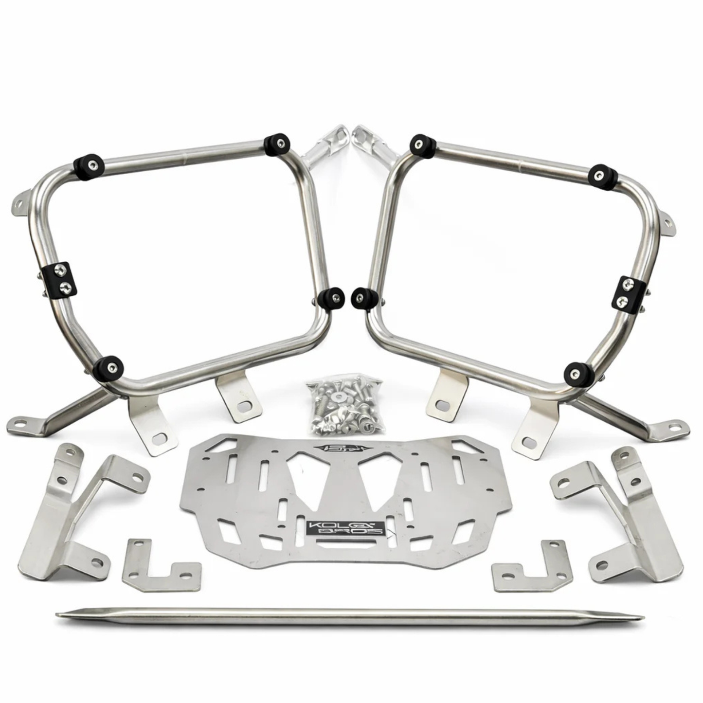Kolga Bros Panniers Stay and Tail Rack for Kawasaki Versys 1000 / 1100 - Silver