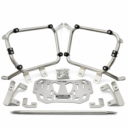 Kolga Bros Panniers Stay and Tail Rack for Kawasaki Versys 1000 / 1100 - Silver