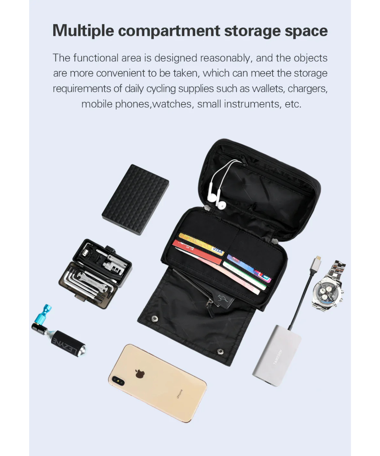 Rhinowalk Tool Pouch - Black - X2012