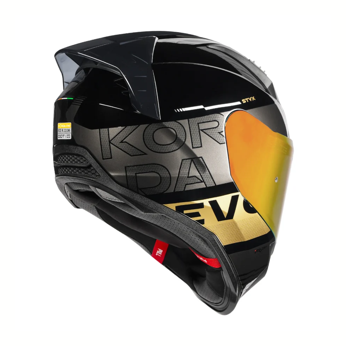Korda EVO Styx Helmet - Gloss Black Grey Gold